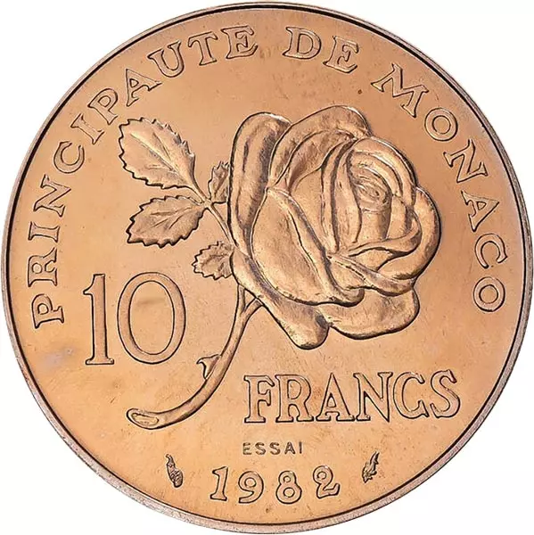 10 Francs Monaco Grace Kelly 1982