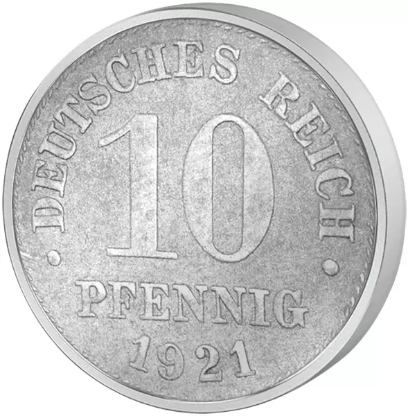 10 Pfennig Weimarer Republik ohne Perlkreis 1917-1922