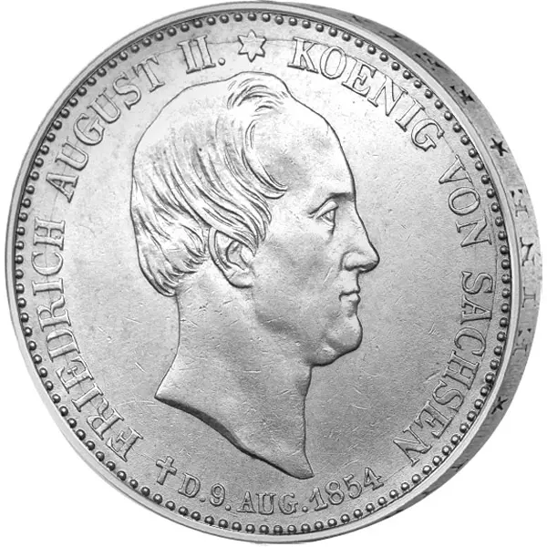 1/3 Taler Sachsen König Friedrich August II. 1854