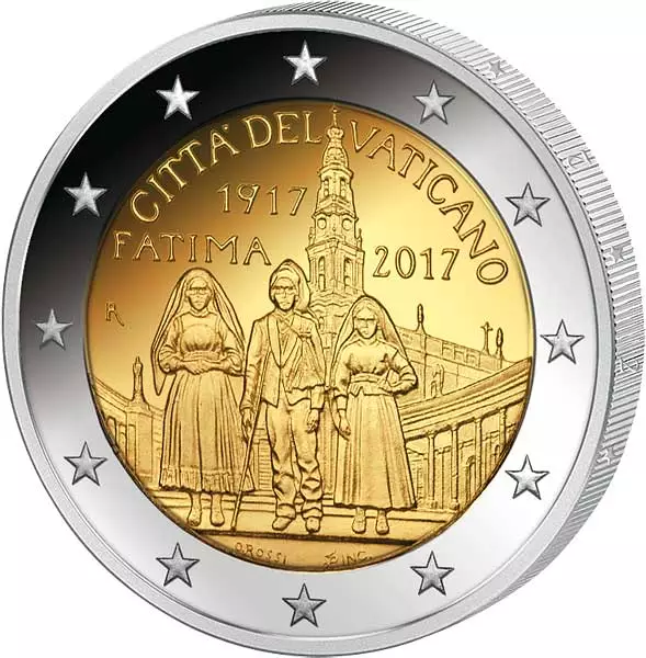 2 Euro Vatikan Erscheinungen Fatima 2017