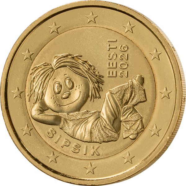 2-Euro-Gedenkmünze Estland Sipsik 2026 als vollvergoldete Premiumausgabe