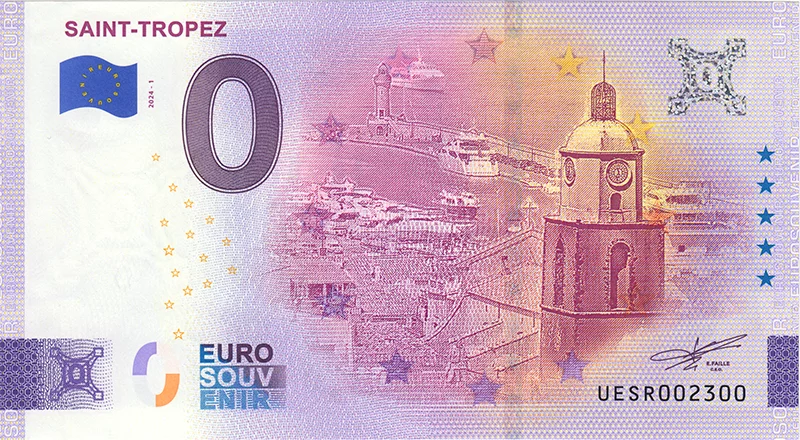 0-Euro-Banknote Frankreich Saint Tropez 2024