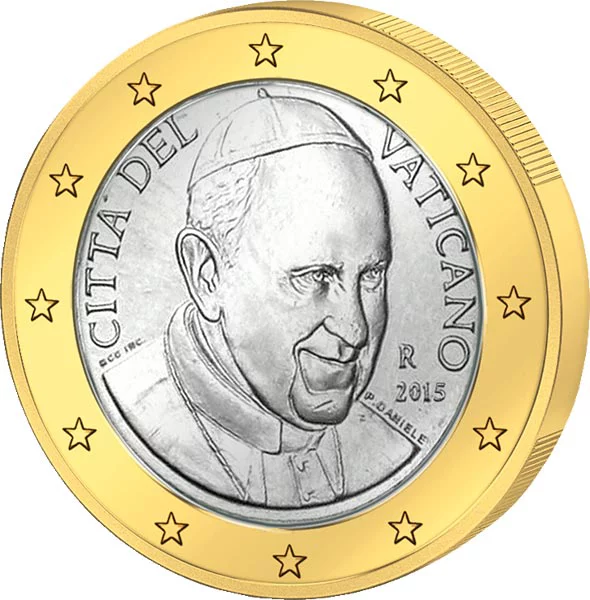 1 Cent - 1 Euro Kursmünzen Vatikan 2015