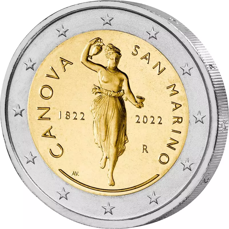 2 Euro San Marino 200. Todestag von Antonio Canova 2022