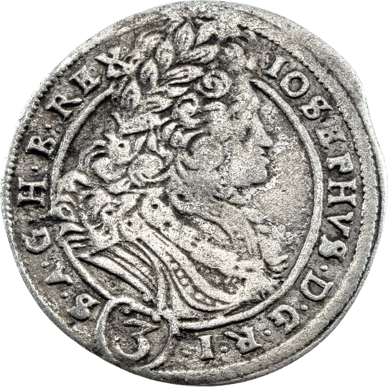 3 Kreuzer Römisch-Deutsches-Reich Kaiser Joseph I. 1705 - 1711
