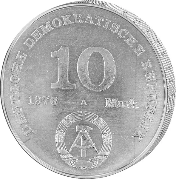 10 Mark DDR 20 Jahre Volksarmee 1976 vorzüglich