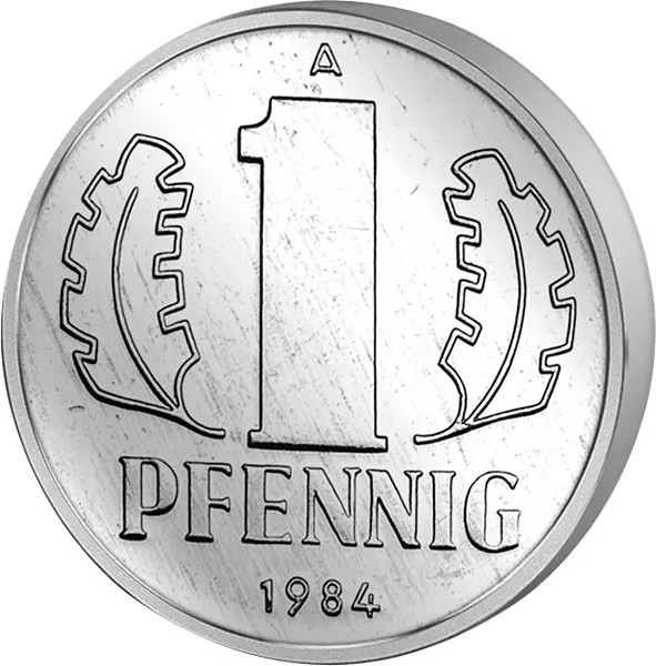 1 Pfennig - 2 Mark DDR Münzsatz 1984