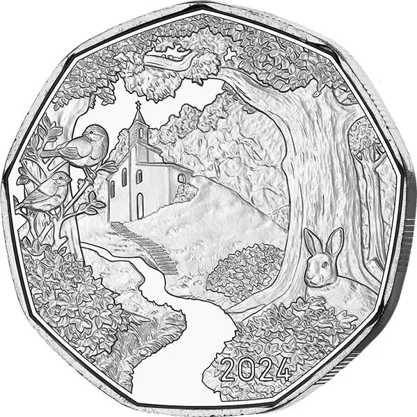 5 Euro Österreich Ostermünze - Auf dem Weg 2024
