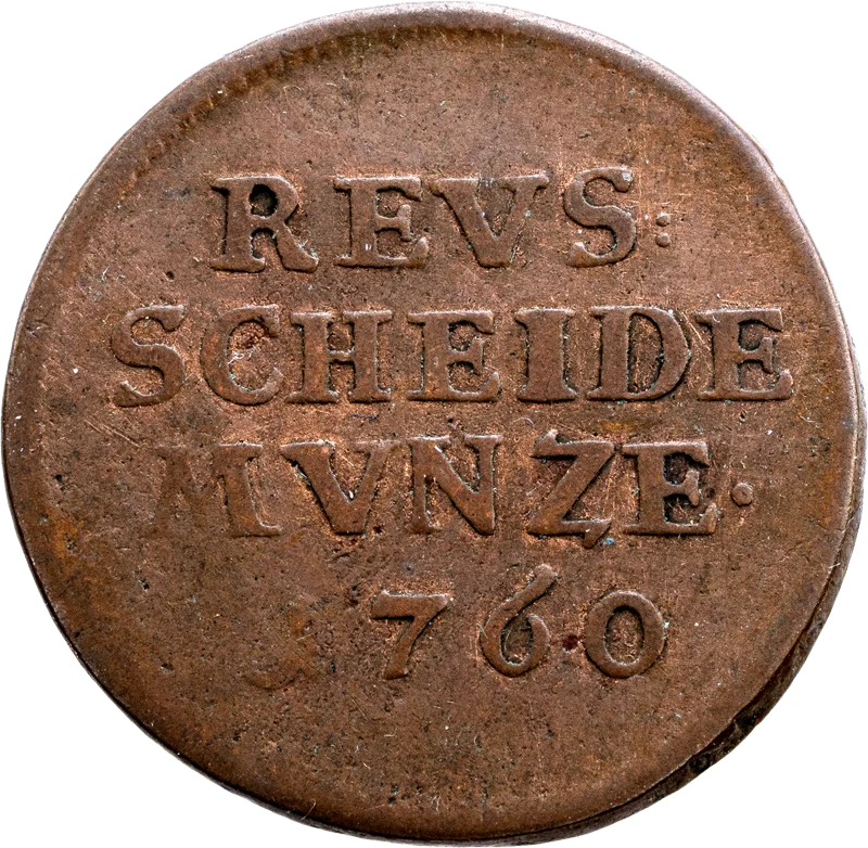 2 Pfennig Reuß Graf Heinrich II. 1760 und 1761