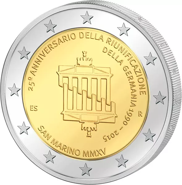 2 Euro San Marino 25 Jahre Deutsche Einheit 2015