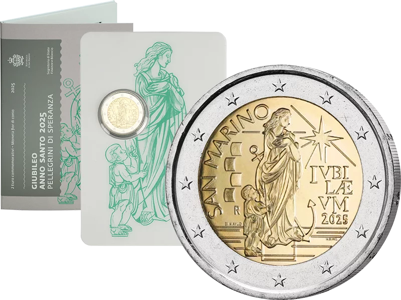 2 Euro San Marino Ersttagsedition Heiliges Jahr 2025