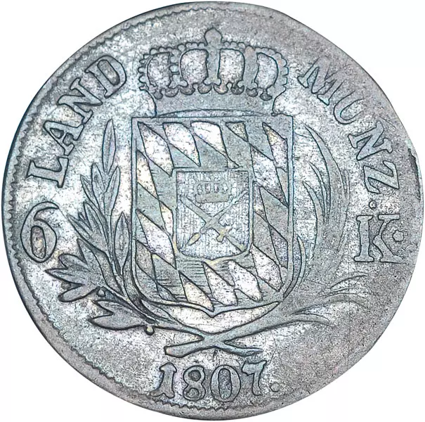 6 Kreuzer Bayern König Maximilian I. Joseph 1806-1825