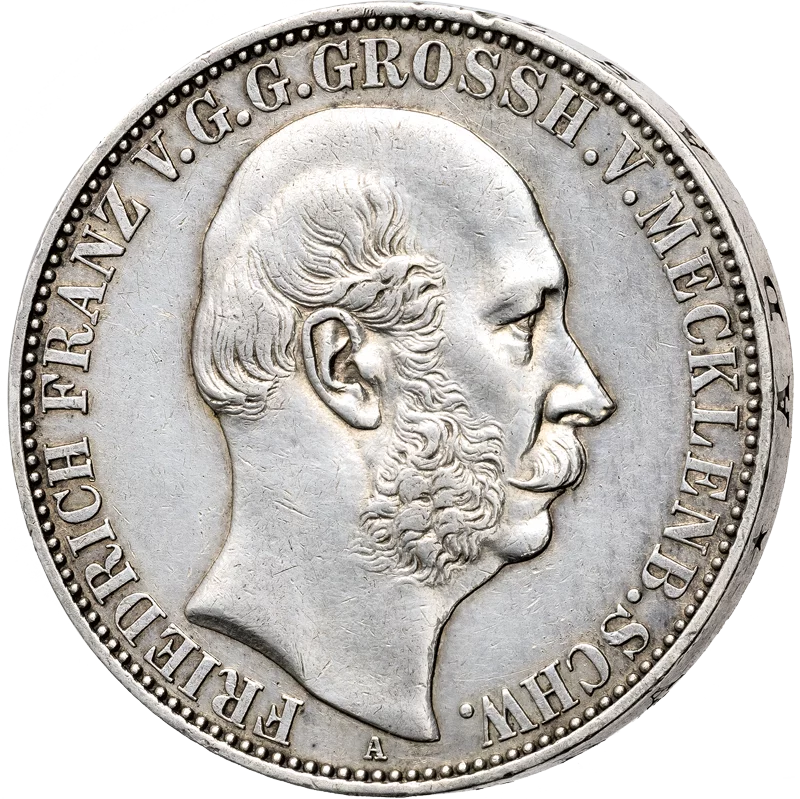 Vereinstaler Mecklenburg-Schwerin Großherzog Friedrich Franz II. 1864