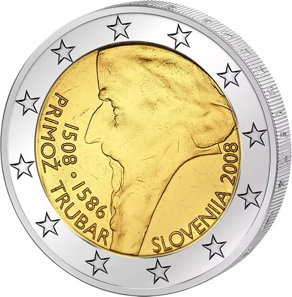 2 Euro Slowenien 500. Geburtstag Primoz Trubar 2008