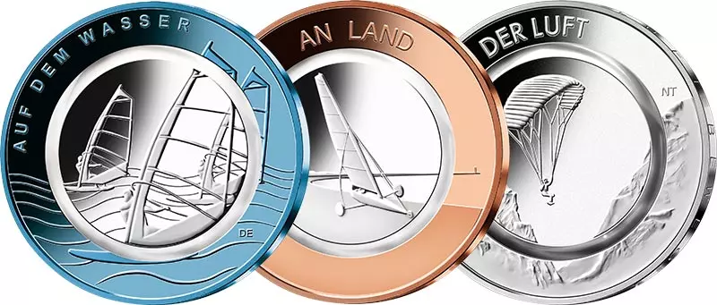Set 3 x 10 Euro BRD Luft bewegt 2019-2021