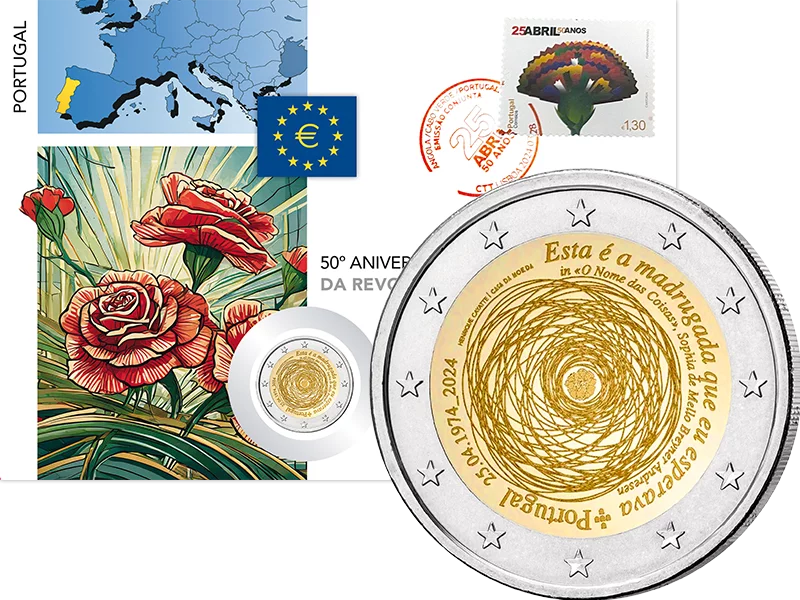 2 Euro Numisbrief Portugal 50 Jahre Revolution vom 25.04.1974 2024