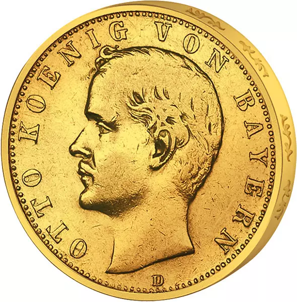 20 Mark Bayern König Otto 1895-1913 20 Mark Bayern König Otto 1895-1913