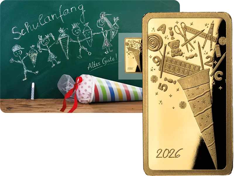 100 Francs Kongo Goldbarren Schulanfang 2026