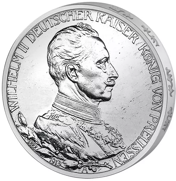 3 Mark Preußen 25. Regierungsjubiläum Kaiser Wilhelm II. 1913 3 Mark Preußen 25. Regierungsjubiläum Kaiser Wilhelm II. 1913