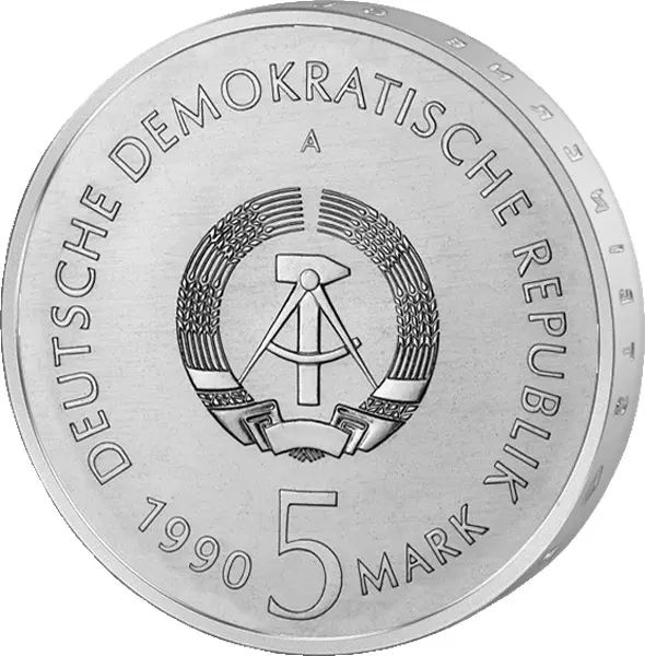 5 Mark DDR 500 Jahre Postwesen 1990 Stempelglanz