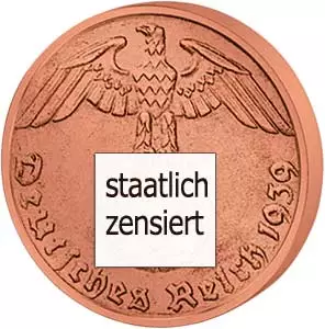 2 Reichspfennig Drittes Reich Hakenkreuz 1936-1940