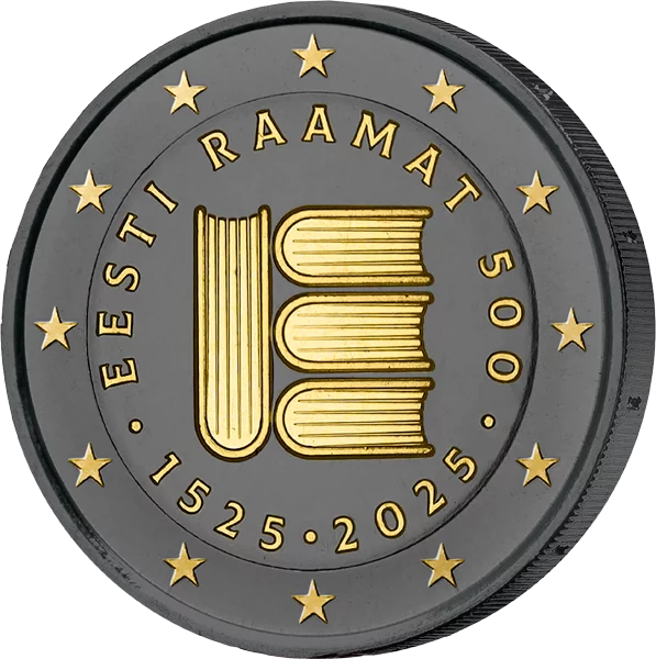 2 Euro Estland 500 Jahre Textdruck 2025 Golden Enigma Edition