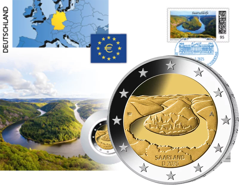 2 Euro Numisbrief BRD Saarland Saarschleife 2025
