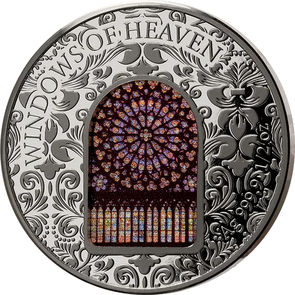 Silbermedaille Windows of Heaven Frankreich - Notre Dame