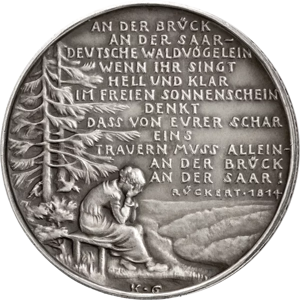 Silbermedaille Saarland Saarlandlied 1930
