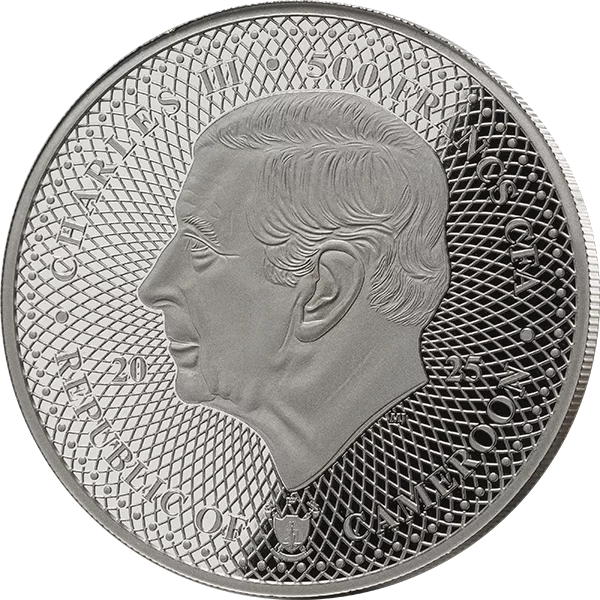 500 Francs Kamerun Mysterious Rhodium Prairie Life - Breitschwanzelfe 2025