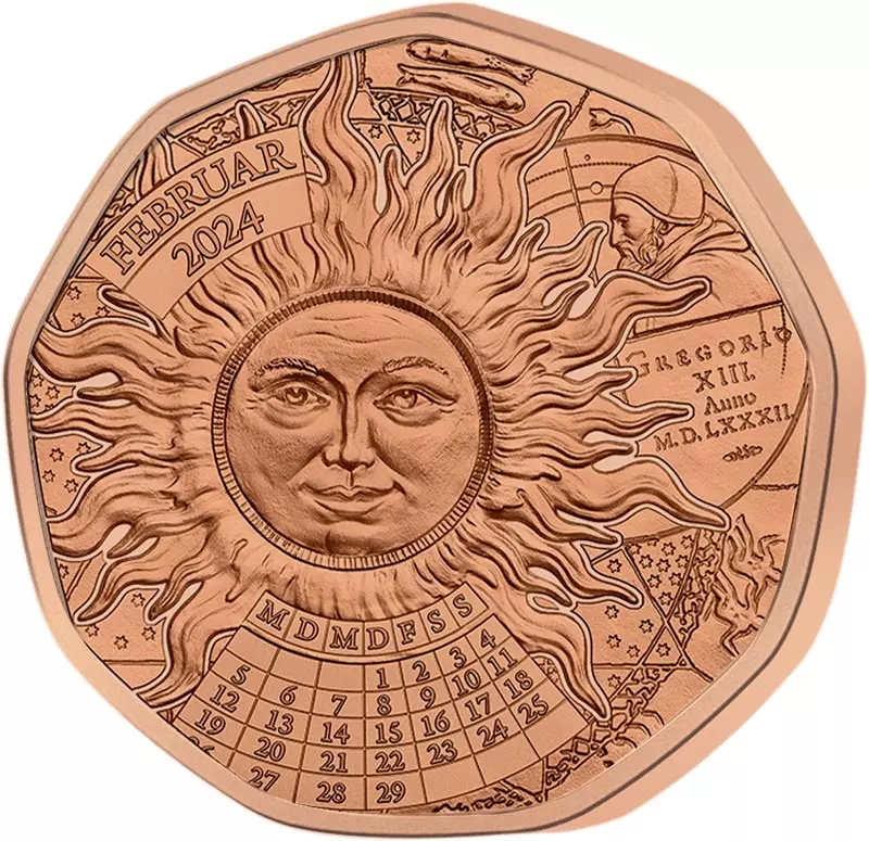 5 Euro Österreich Neujahrsmünze 2024