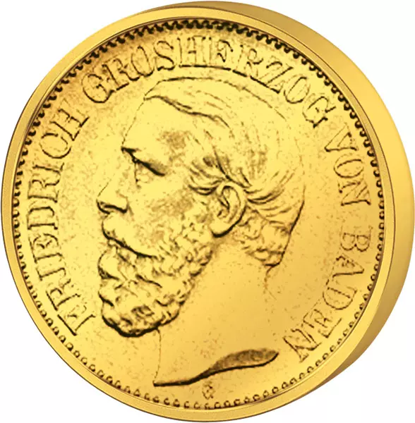 5 Mark Baden Großherzog Friedrich I. 1877