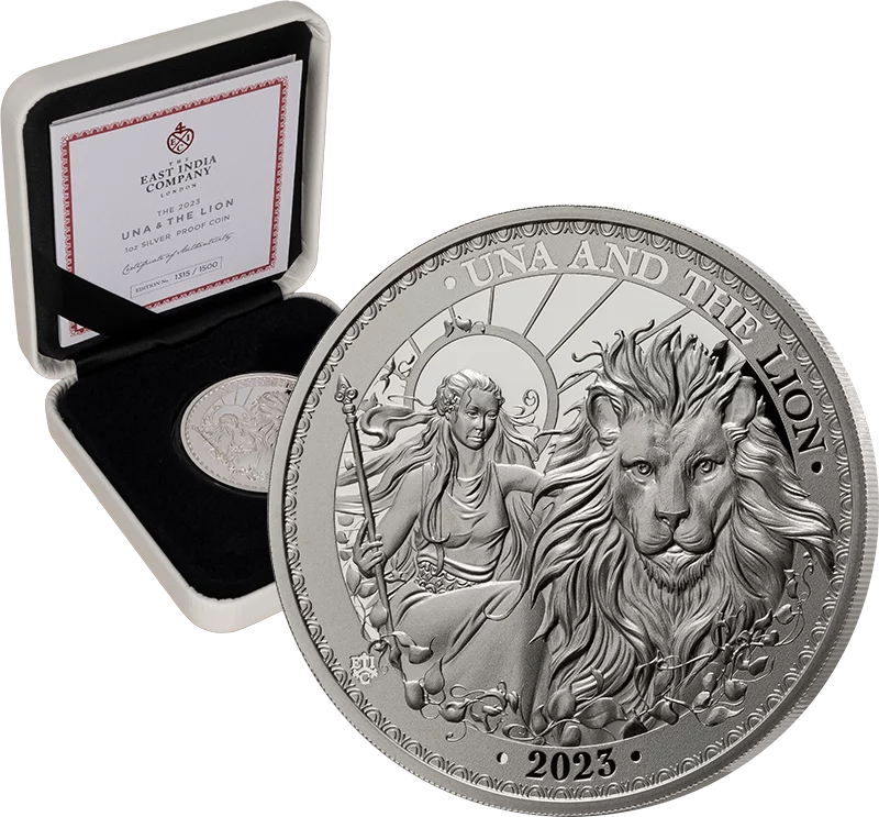1 Pound St. Helena Una and the Lion 2023