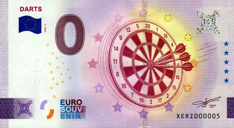 0-Euro-Banknote BRD Darts 2026
