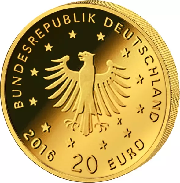 5 x 20 Euro BRD Heimische Vögel Nachtigall 2016 Stempelglanz (A - J)
