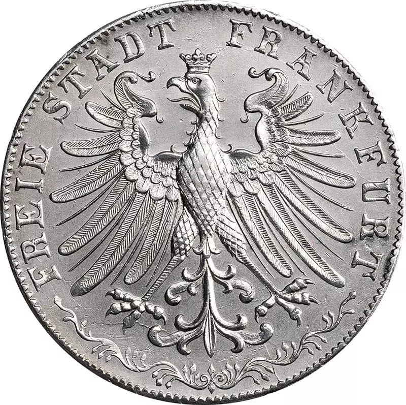 Doppelgulden Frankfurt Dritte Säcularfeier des Religionsfriedens 1855