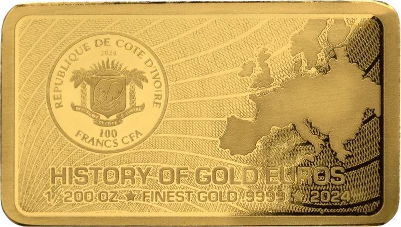 100 Francs Elfenbeinküste History of Gold Euros - Belgien 2024 100 Francs Elfenbeinküste History of Gold Euros - Belgien 2024