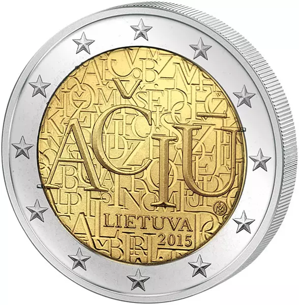 2 Euro Litauen Litauische Sprache 2015 2 Euro Litauen Litauische Sprache 2015