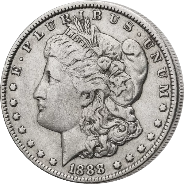 1 Dollar USA Morgan Dollar - Hot Lips Fehlprägung 1888 1 Dollar USA Morgan Dollar - Hot Lips Fehlprägung 1888