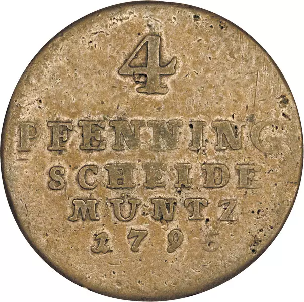 4 Pfenning Braunschweig-Calenberg-Hannover König Georg III. Monogramm Georg 1794-1796