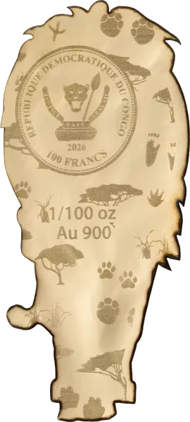 100 Francs Kongo Wildlife in Golden Shapes - Soul of Afrika Löwe 2026