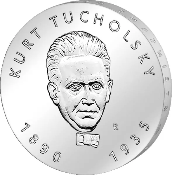 5 Mark DDR Kurt Tucholsky 1990 Stempelglanz