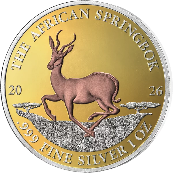 25 Francs Burundi Spingbock 2026 Triple Gold Edition