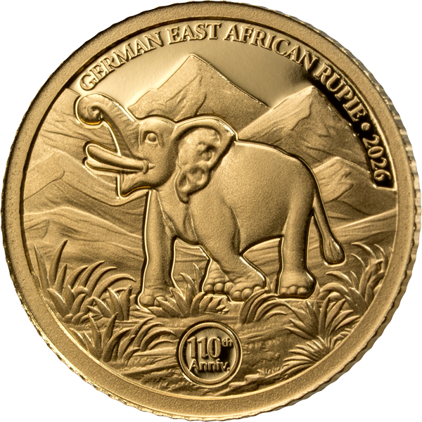 10 Francs Burundi Classic Gold 110 Jahre Deutsch-Ostafrika Elefant 2026
