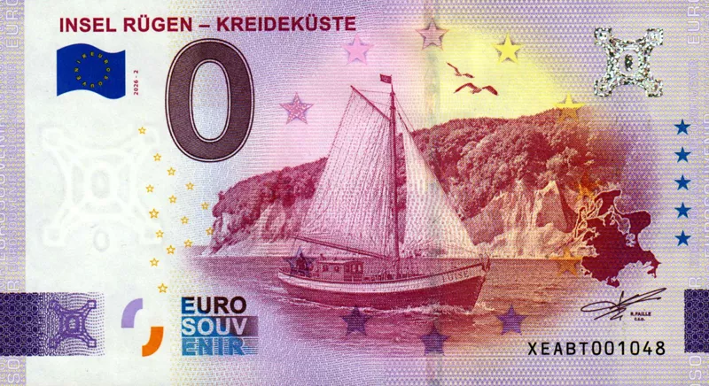 0-Euro-Banknote BRD Insel Rügen - Kreideküste 2026