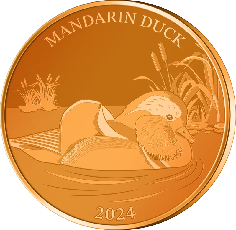 1 Dollar Samoa Titanmünzen Bunte Tierwelt - Mandarinente 2024