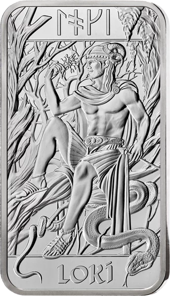 10 Unzen Silberbarren Norse Gods Loki