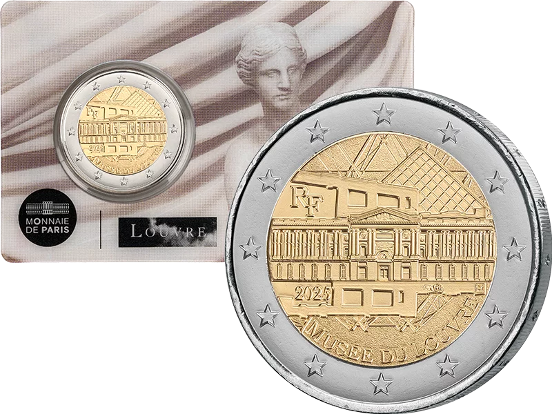 2 Euro Frankreich Louvre-Museum 2025 in der Coin Card Venus von Milo