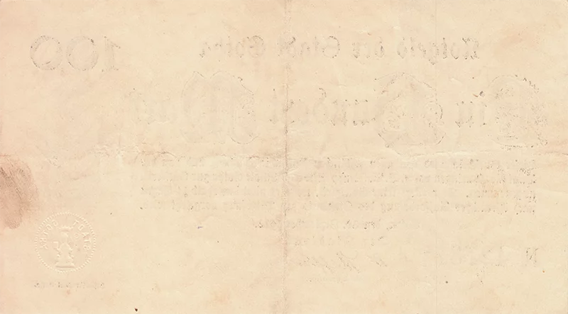 100 Mark Notgeldschein Stadt Gotha 1922