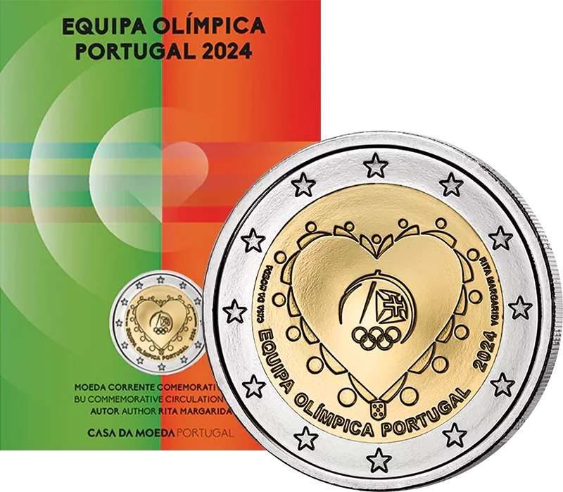 2 Euro Portugal Teilnahme an den Olympischen Spielen 2024 in Coin Card